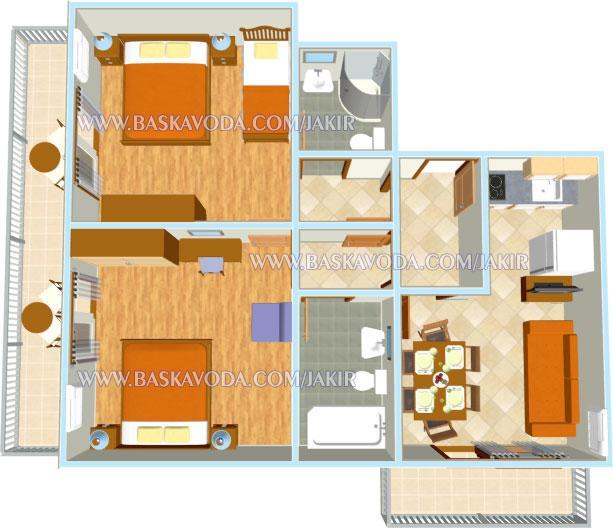 Apartman Jakir Baška Voda Eksteriør bilde